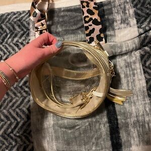 never used super cute clear bag